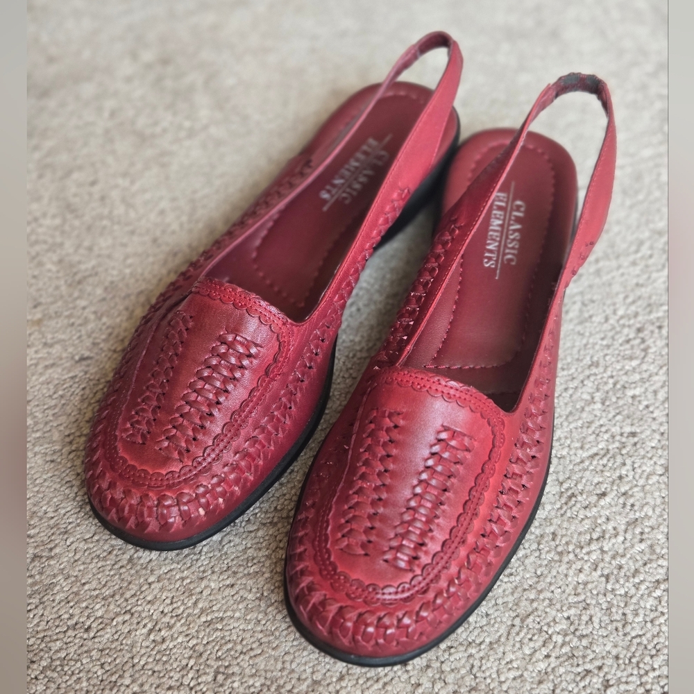 Leather Slingback Flats